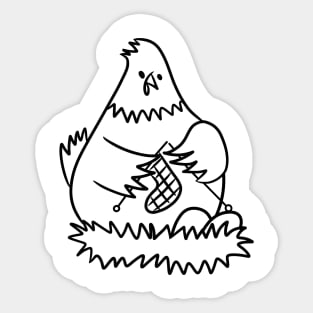 knitting chicken Sticker